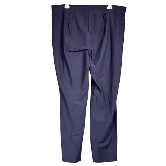 Eileen Fisher chocolate brown knit crepe pants, miminalist, timeless, versatile - Picture 2 of 5